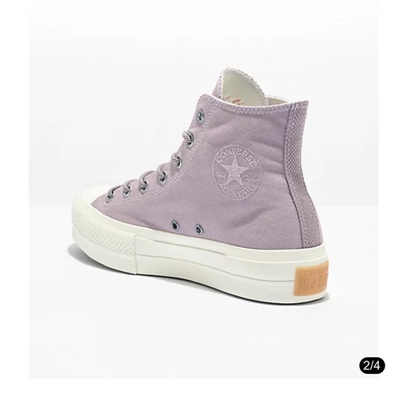 Converse CTAS Hi Lift Lucid Lilac Canvas Platform Sneakers NWT - Picture 3 of 11